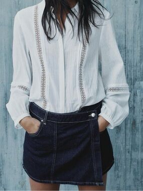 ZARA Denim Skort M